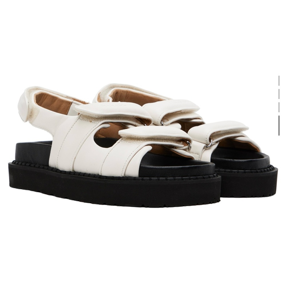 Isabel Marant Madee Leather Padded Flat Sandals
